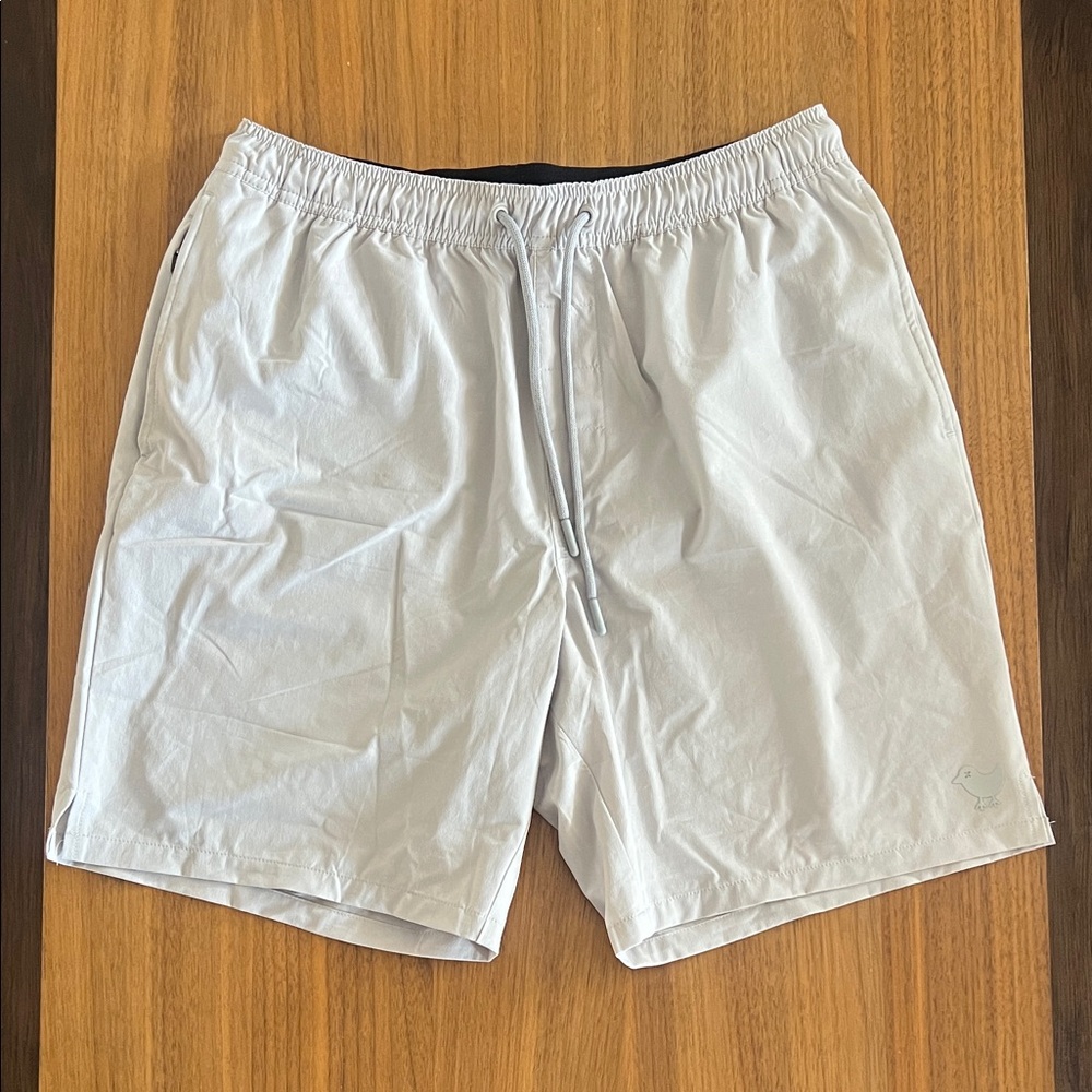 Bad Birdie Light Gray Drawstring Golf Shorts